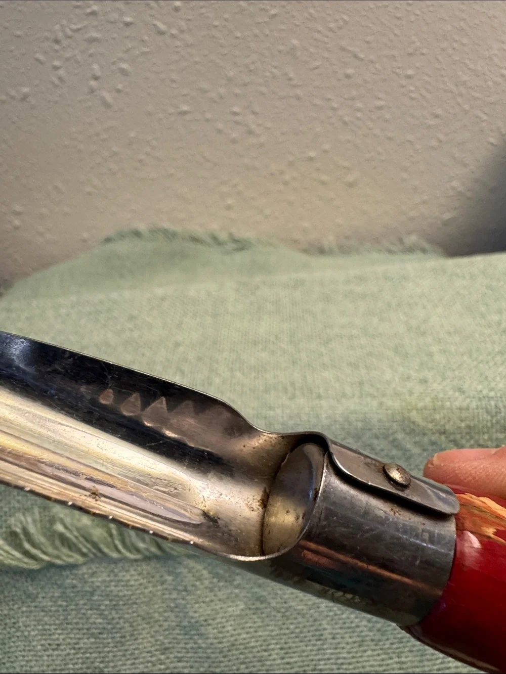 Red Handled Combination Peeler - Classic Vintage Kitchen Tool